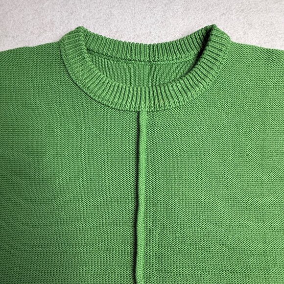 Women’s Lightweight Cap Sleeve Knit Top – Kelly Green, Loose Fit Pullover SMALL - Picture 5 of 9